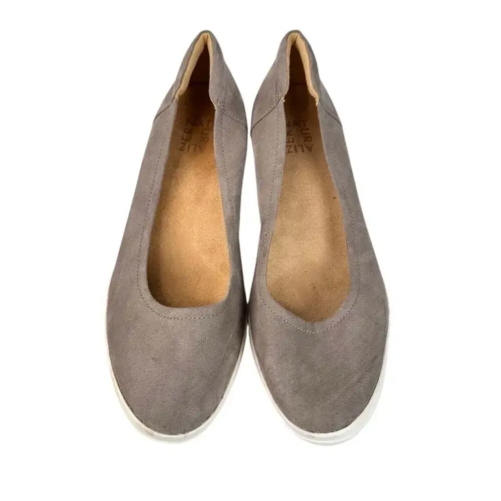 Naturalizer Sam Grey Fog Microfiber Shoe Women’s 8 Comfortcore Slip-On Business